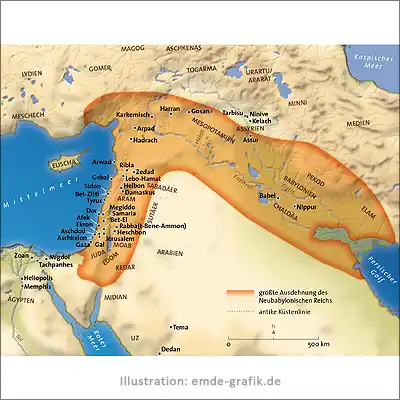 Historische Karte Neubabylonisches Reich