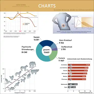 Numbers and data visualised in CI-compliant pictures: From pie chart to complex content